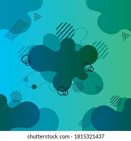 
Liquid background with a few additional ornaments such as circles and lines