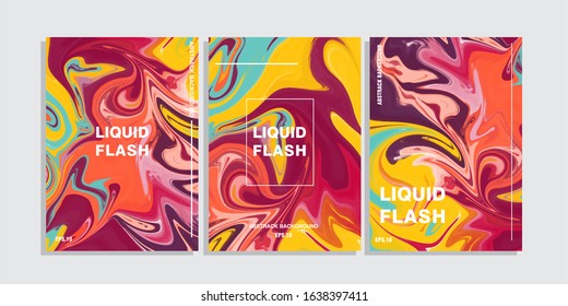 Liquid background fresh color abstrack design