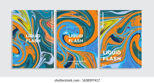 Liquid background fresh color abstrack design
