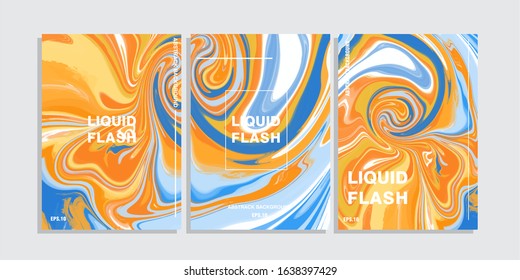 Liquid background fresh color abstrack design