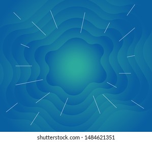 liquid background with gradations of color and shadow combination with particle shapes
