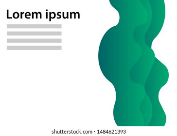 liquid background with gradations of color and shadow combination with particle shapes