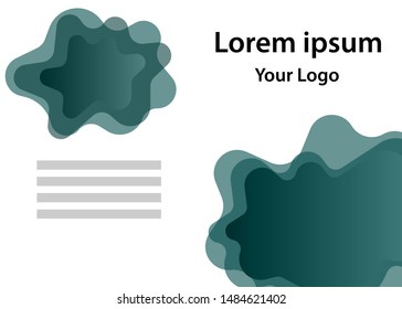 liquid background with gradations of color and shadow combination with particle shapes