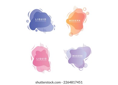 Liquid Background, Gradient Bubble Vector, Logo Template Banner And Abstract Wallpaper Poster