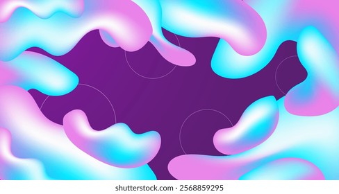 Liquid Background Gradient liquid wavy shapes futuristic banner Fluid Background Modern