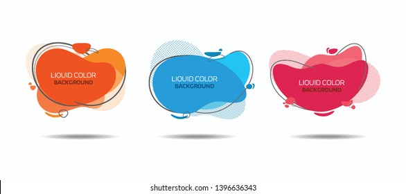 Liquid background. Isolated gradient waves. Fluid design. Modern vector illustration. Abstract liquid shape  