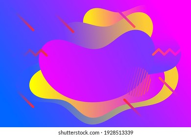 Liquid background lumps in the center with slashes and zigzags. designs for web, banners, posters, etc.