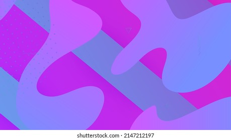 Liquid Background. Purple Graphic Poster. Horizontal Geometry. Trendy Frame. Flat Landing Page. Color Futuristic Flyer. Modern Cover. Minimal Element. Violet Liquid Background