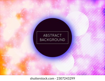 Liquid Background. Science Flyer. Space Graphic. Geometric Presentation. Neon Shape. Vibrant Dots. Violet Soft Design. Round Ultraviolet Elements. Blue Liquid Background