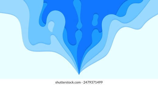 estilo de fondo líquido, estilo de papel azul fondo fluido azul creativo, ideal para póster, fondo, Web, página de inicio