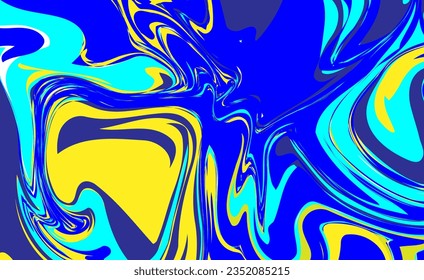 liquid background template , blue yellow