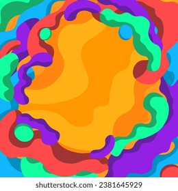 
liquid background text effect vector social media post template