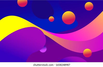 Liquid Background Vector Gradient Color Purple Blue