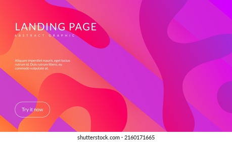 Liquid Background. Wavy Landing Page. Commercial Template. Flow Abstract Design. Memphis Page. Neon Cover. Gradient Element. Violet Bright Layout. Magenta Liquid Background