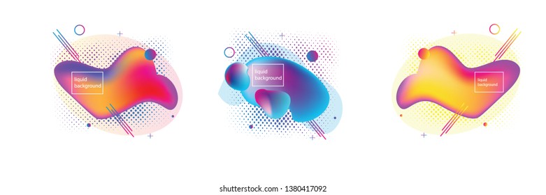 Liquid background for websites, applications, printing. Dynamic shapes, modern colors, smooth, movement