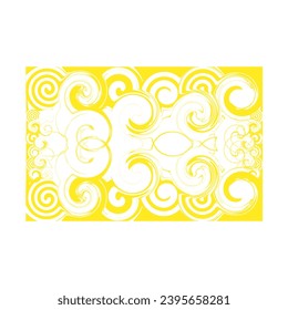liquid background yellow floral vector image white swirl background vector ornate and simple design
