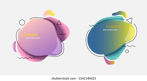 liquid backround for banner with gradient colors. modern vector template eps10