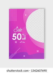 Liquid banner background, can be use for, landing page, website, poster, coupon, gift card, flyer template, web design. pink and purple gradient shapes composition. Eps 10. -Vector