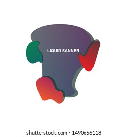 Liquid Banner Composition Eps 10 Vector