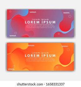 liquid banner modern background background. Trendy template with gradient colors.
