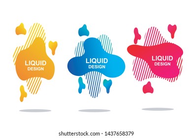 Liquid banner template design concept idea