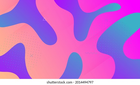 Liquid Banner. Vibrant Website. Gradient Shapes. Wavy Landing Page. 3d Creative Brochure. Commercial Flyer. Blue Rainbow Poster. Wave Abstract Layout. Violet Liquid Banner