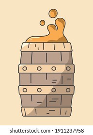 liquid in a barrel shaped like clip art