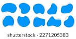 Liquid basic shapes. Labels stickers template, decorative pastel colors modern design elements. Creative banners for decorations vector set. 10 EPS.