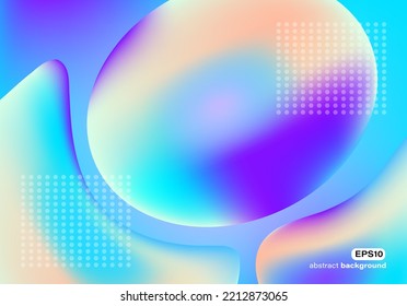 Liquid Bean Shape And Sphere Bubble With Halftone Dots Beauty Cleaning Theme Background For Advertisement Brochure Template Banner Website Cover Product Package Design Presentation Vector Eps.