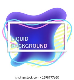 Liquid beautiful background, banner. Modern design backgroud. Fluid isometric background. Vector stoсk graphics.