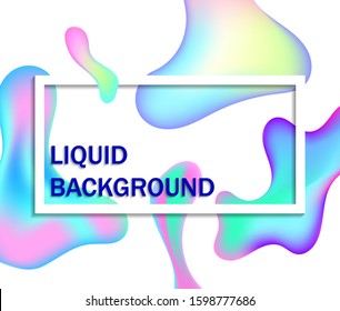 Liquid beautiful background, banner. Modern design backgroud. Fluid isometric background. Vector stoсk graphics.