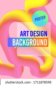 Liquid blended fluid color path. Abstract 3d multicolored shape. Vibrant gradient curved stream. Vector artistic illustration. Vector illustration