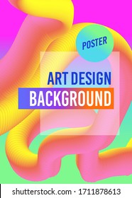 Liquid blended fluid color path. Abstract 3d multicolored shape. Vibrant gradient curved stream. Vector artistic illustration. Vector illustration