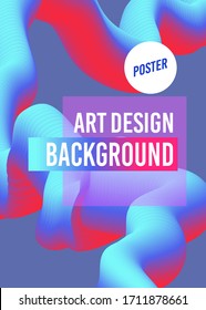 Liquid blended fluid color path. Abstract 3d multicolored shape. Vibrant gradient curved stream. Vector artistic illustration. Vector illustration