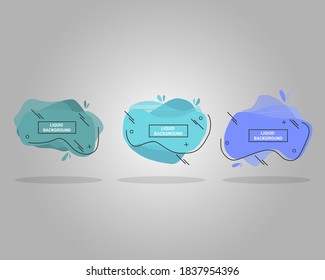 Paquete de fondo azul líquido. Ilustración Premium
