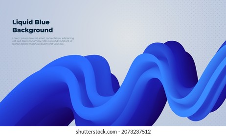 Fondo azul líquido de fondo moderno de forma ondulada. Gradiente azul abstracto de ilustración vectorial
