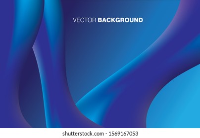 
liquid blue line abstract vector background