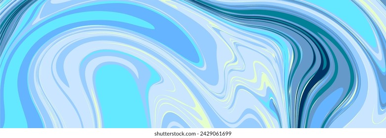 liquid blue marble background banner