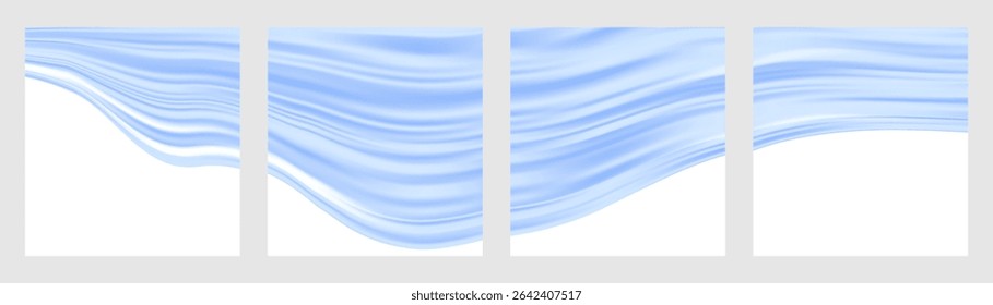 Liquid blue vector dripping ice cream texture.Glossy sugary flow drip.
