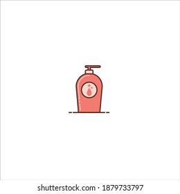 ICONO DE LÍNEA LLENADA DE SOAP DE CUERPO LÍQUIDO