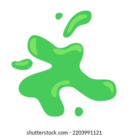 Liquid borders for design. Toxic green slime flat for web design. Cartoon slimy goo splashes, blobs and mucus drops isolated vector illustration