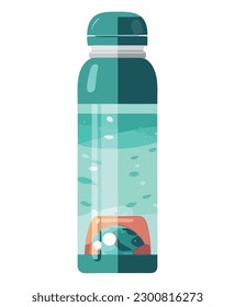 Liquid bottle design over white