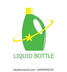 Icono de botella líquida para el producto. Ilustración vectorial Imagen.