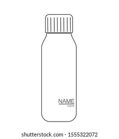 liquid bottle icon. vector illustration