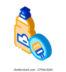 Liquid Bottle Icon Vector. Isometric Liquid Bottle sign. color isolated symbol illustration