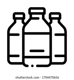 liquid bottles icon vector. liquid bottles sign. isolated contour symbol illustration