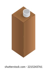 icono de simulación de empaque ecológico de caja líquida