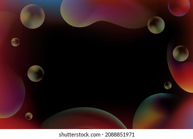 El fondo de moda brillante y líquido con espacio de copia para texto. Ilustración vectorial de material.
