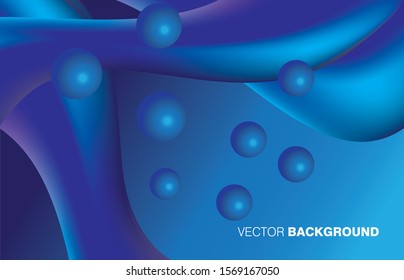 
liquid and bubble blue abstract vector background