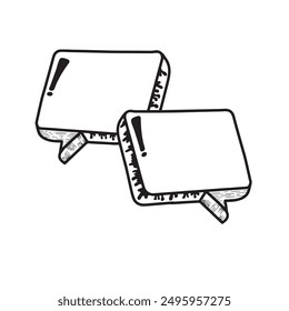 liquid bubble chat icon talk exclamation mark